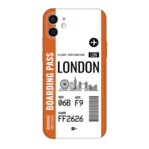 London Boarding Pass Back Case for iPhone 12 Pro